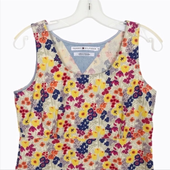 Tommy Hilfiger Multicolored Floral Sleeveless Sheath Dress - Picture 3 of 6